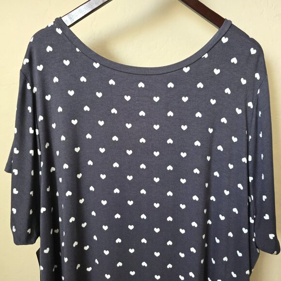 Torrid Gray Heart Slim Fit Super Soft Knit Tee Shirt - Picture 12 of 15
